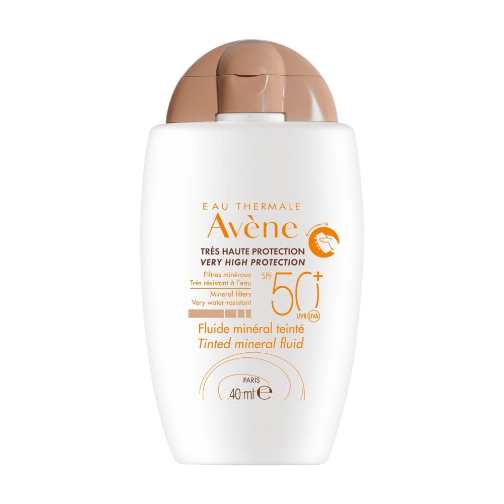 2x Avène Minerale Getinte Zonfluide SPF 50 40 ml