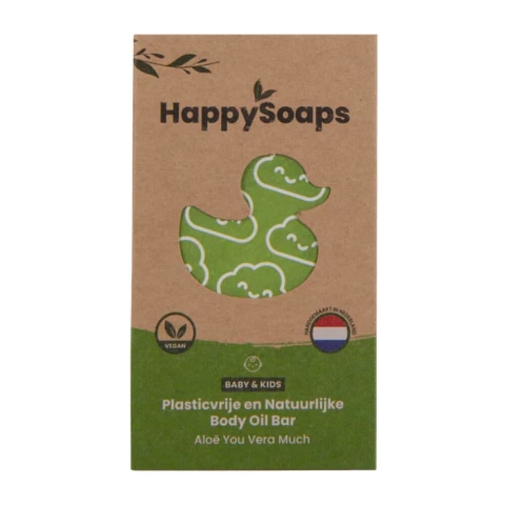 HappySoaps Baby & Kids Body Oil Bar Aloë You Vera Much 61 gr