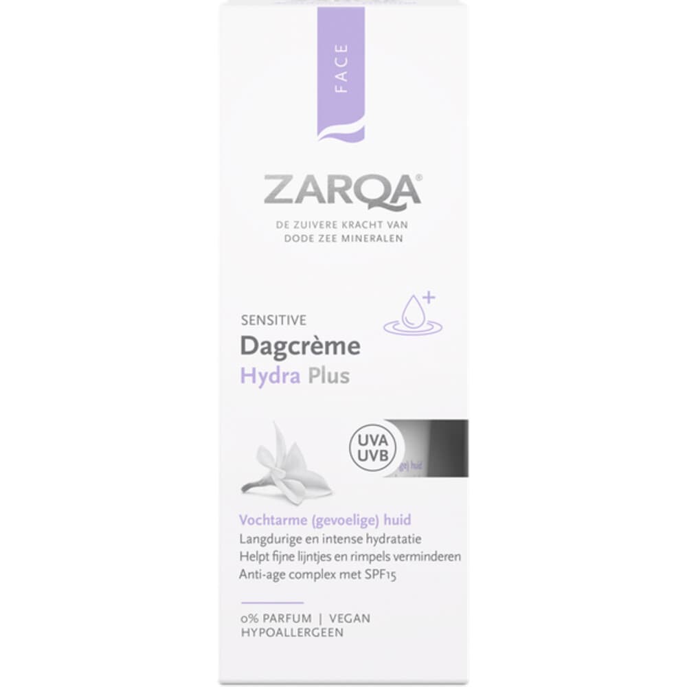 3x Zarqa Dagcrème Hydra Plus SPF15 Sensitive 50 ml