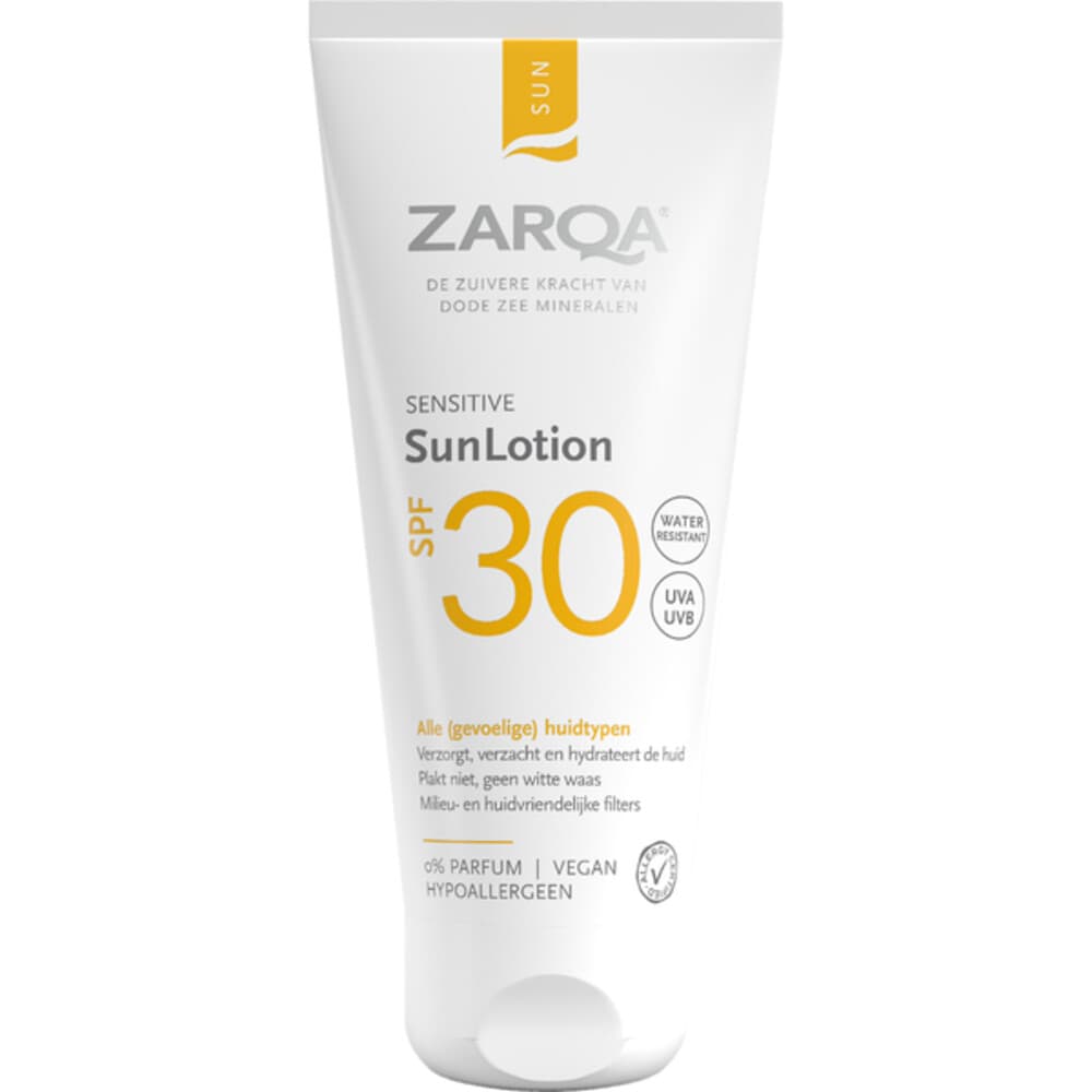 2de halve prijs: Zarqa SunLotion SPF 30 Sensitive 100 ml