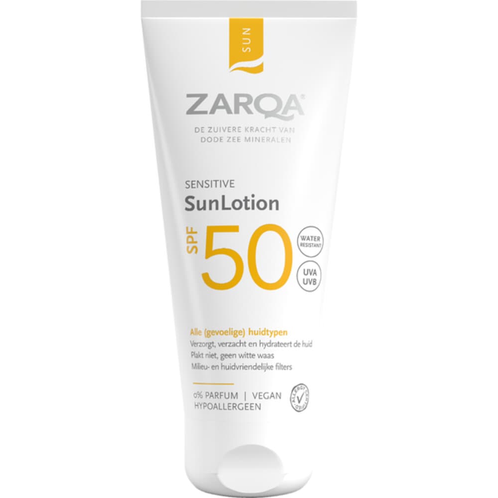 2de halve prijs: Zarqa SunLotion SPF 50 Sensitive 100 ml
