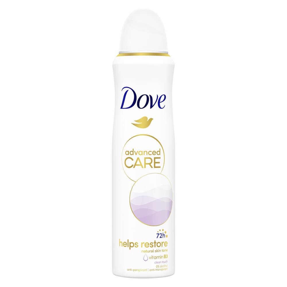 2+2 gratis: Dove Deodorant Spray Advanced Care Clean Touch 150 ml