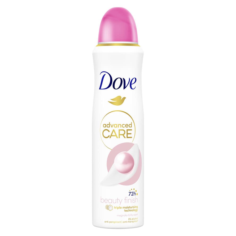 2+2 gratis: Dove Deodorant Spray Advanced Care Beauty Finish 150 ml