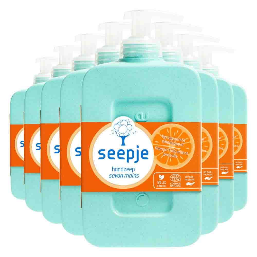8x Seepje Handzeep Versgeperste Sinaasappel Geur 300 ml
