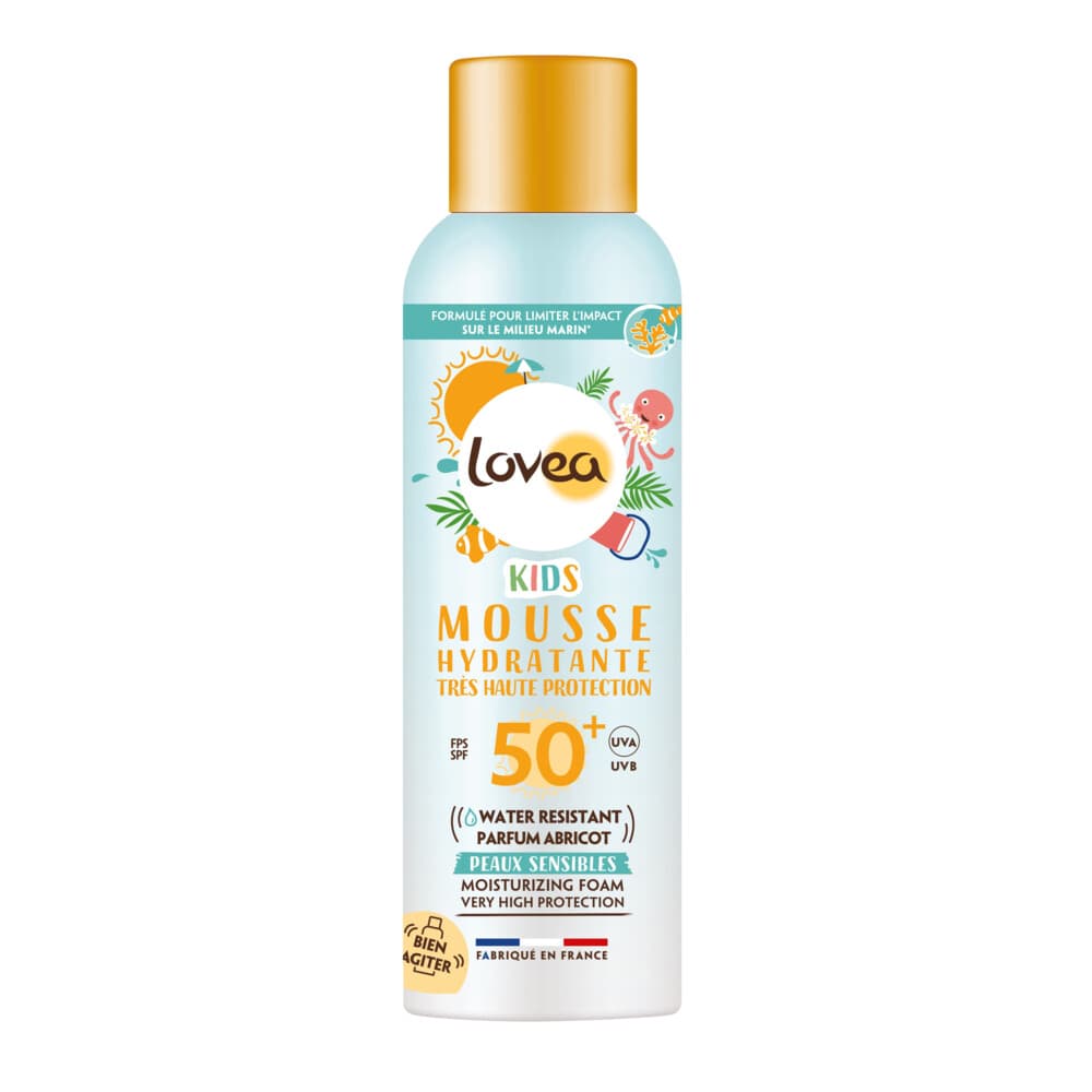 2e halve prijs: Lovea Sun Zonnebrand Kids Mousse Very High Protection SPF 50+ 150 ml
