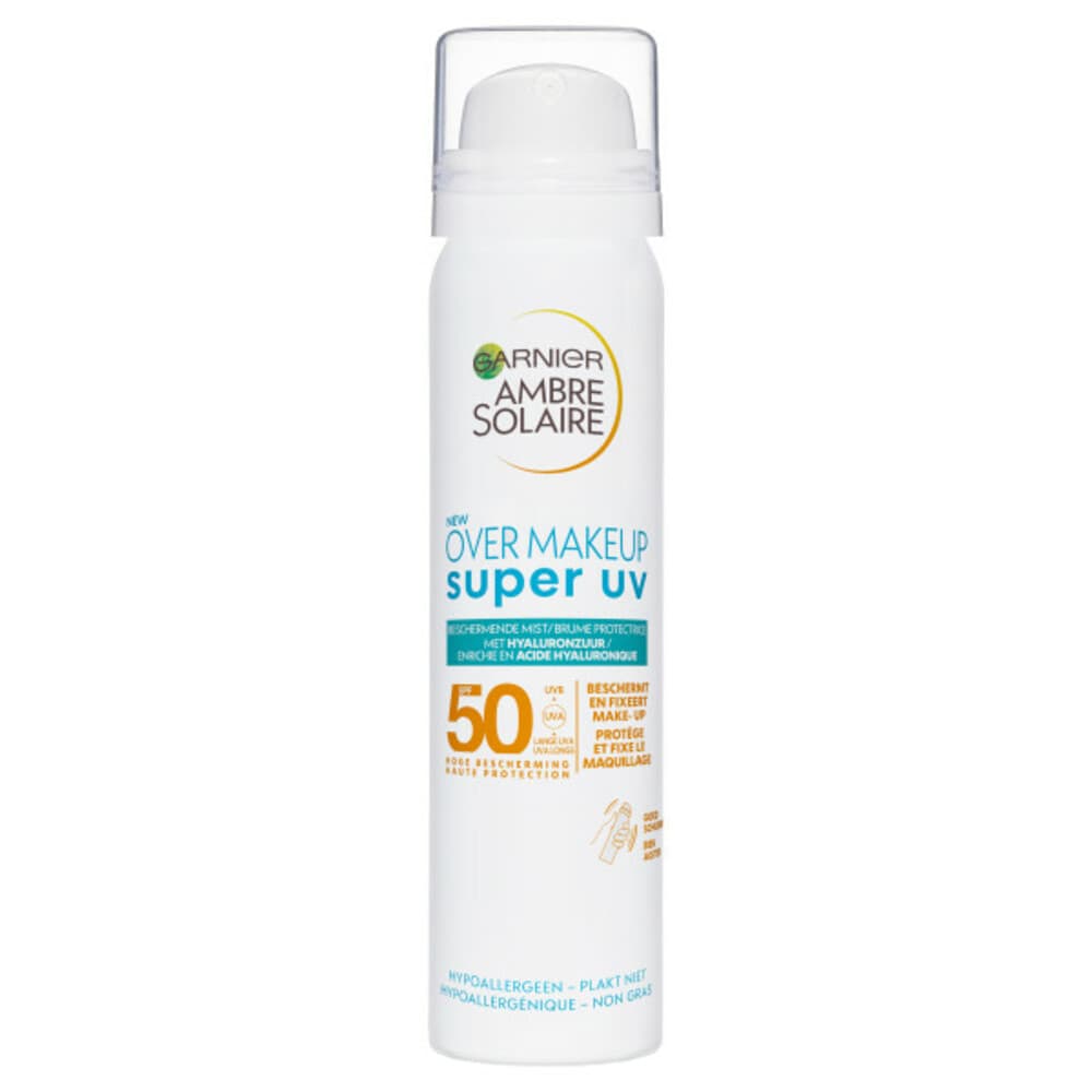 1+1 gratis: Garnier Ambre Solaire Face Super UV Gezichtsspray SPF 50+ 75 ml