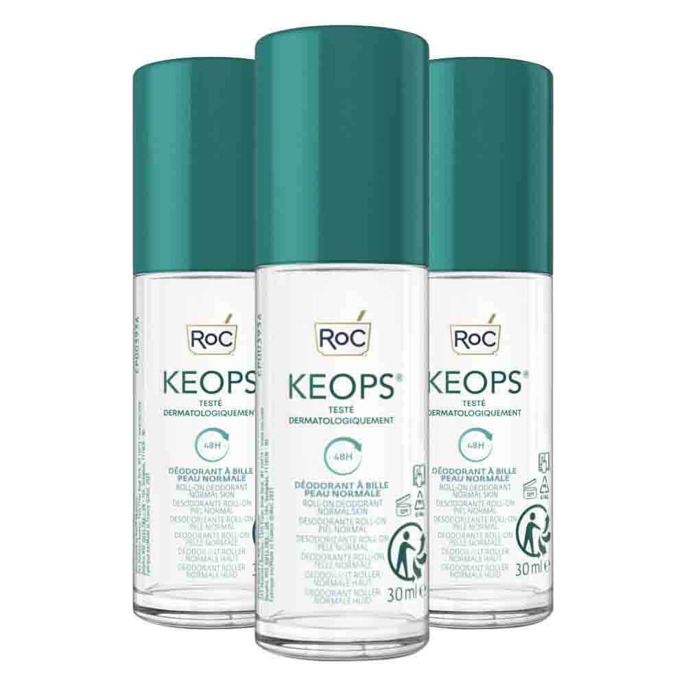 3x RoC Keops Deodorant Roller 30 ml