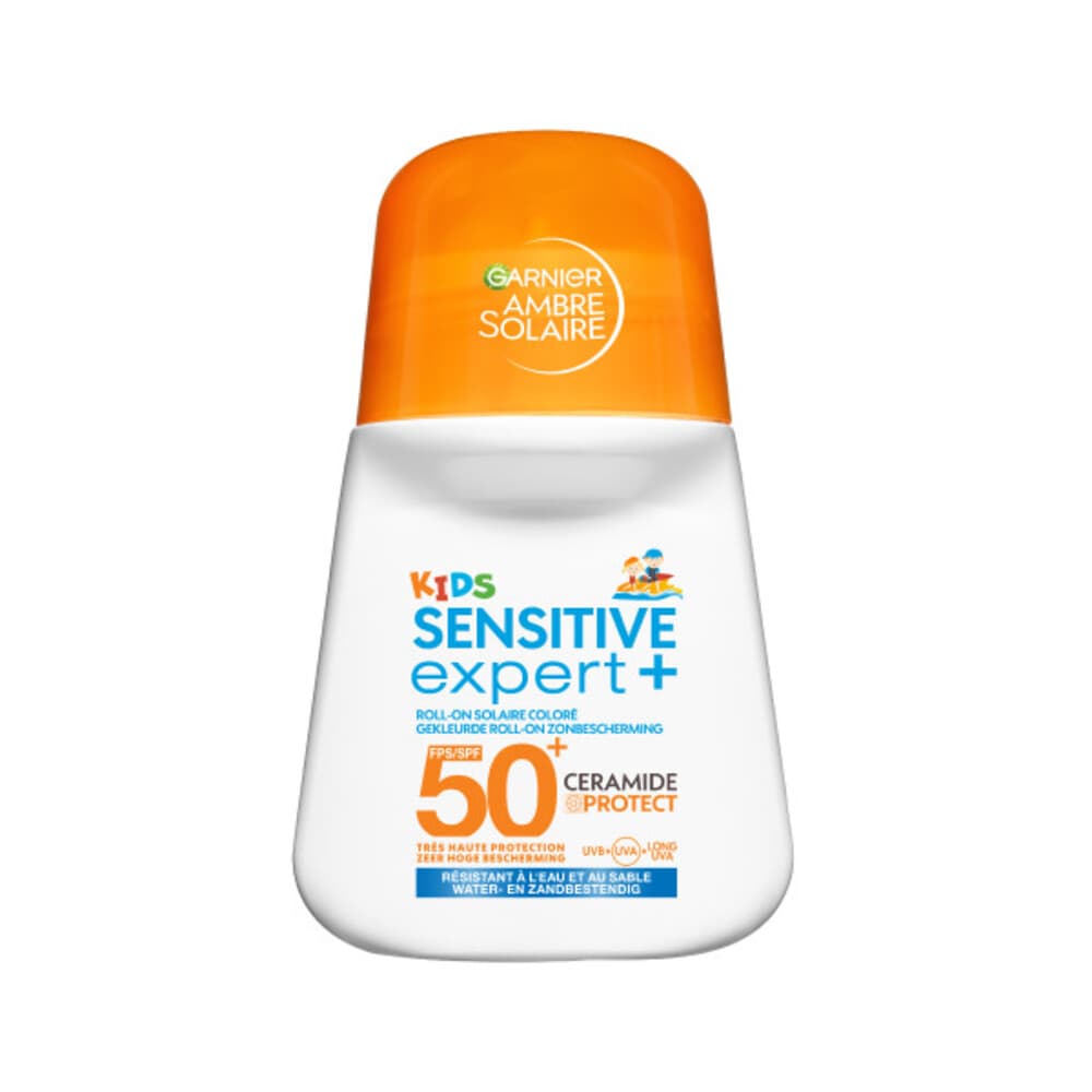1+1 gratis: Garnier Ambre Solaire Sensitive Expert+ Roll-on Kids SPF 50+ 50 ml