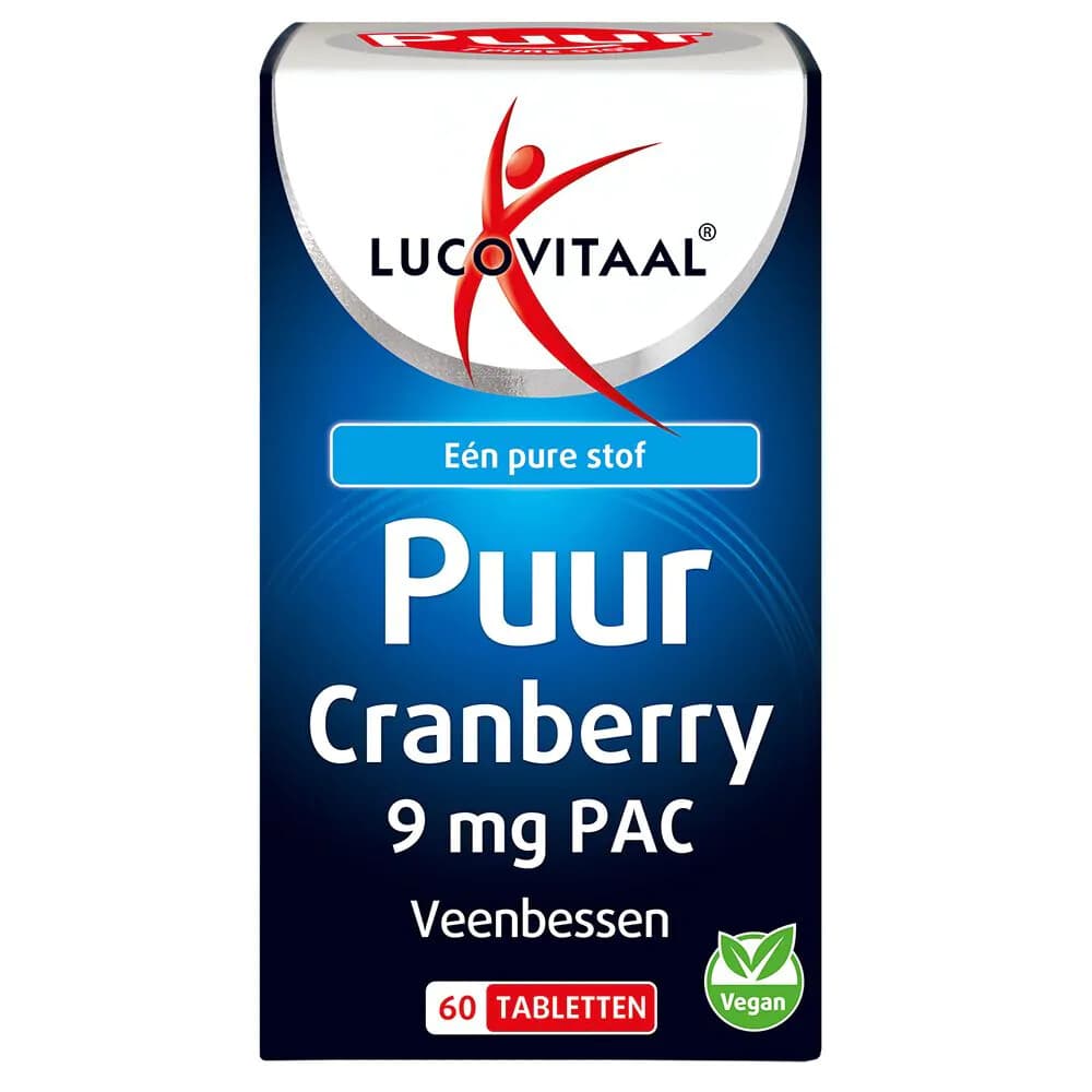 2x Lucovitaal Cranberry Puur 9mg PAC 60 tabletten
