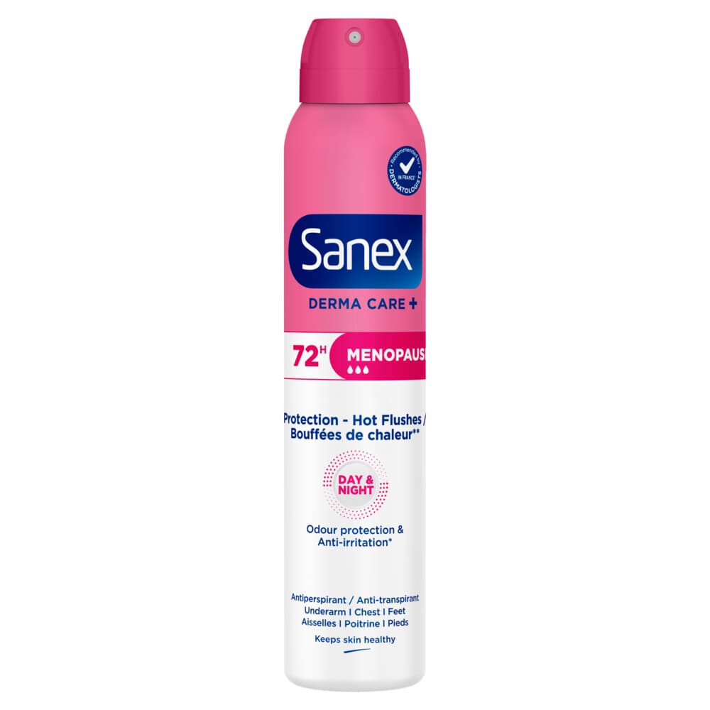 3+3 gratis: Sanex Deodorant Spray Derma Care+ Menopause 200 ml