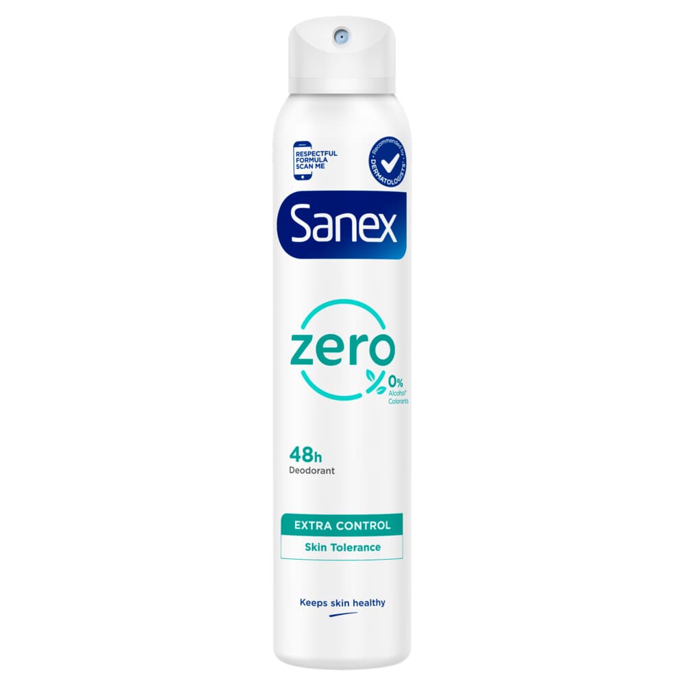 3+3 gratis: Sanex Deodorant Spray Zero% Extra Control 200 ml