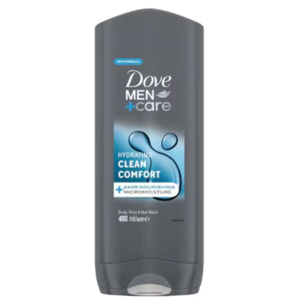 1+2 gratis: Dove Men+Care Clean Comfort Shampoo & Showergel 400 ml