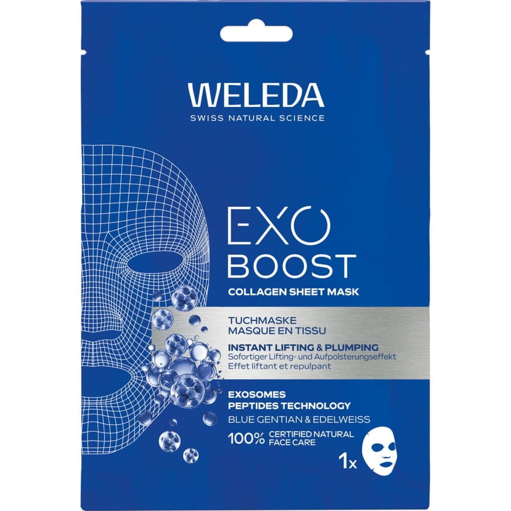 3x WELEDA Exo Boost Collagen Sheet Mask