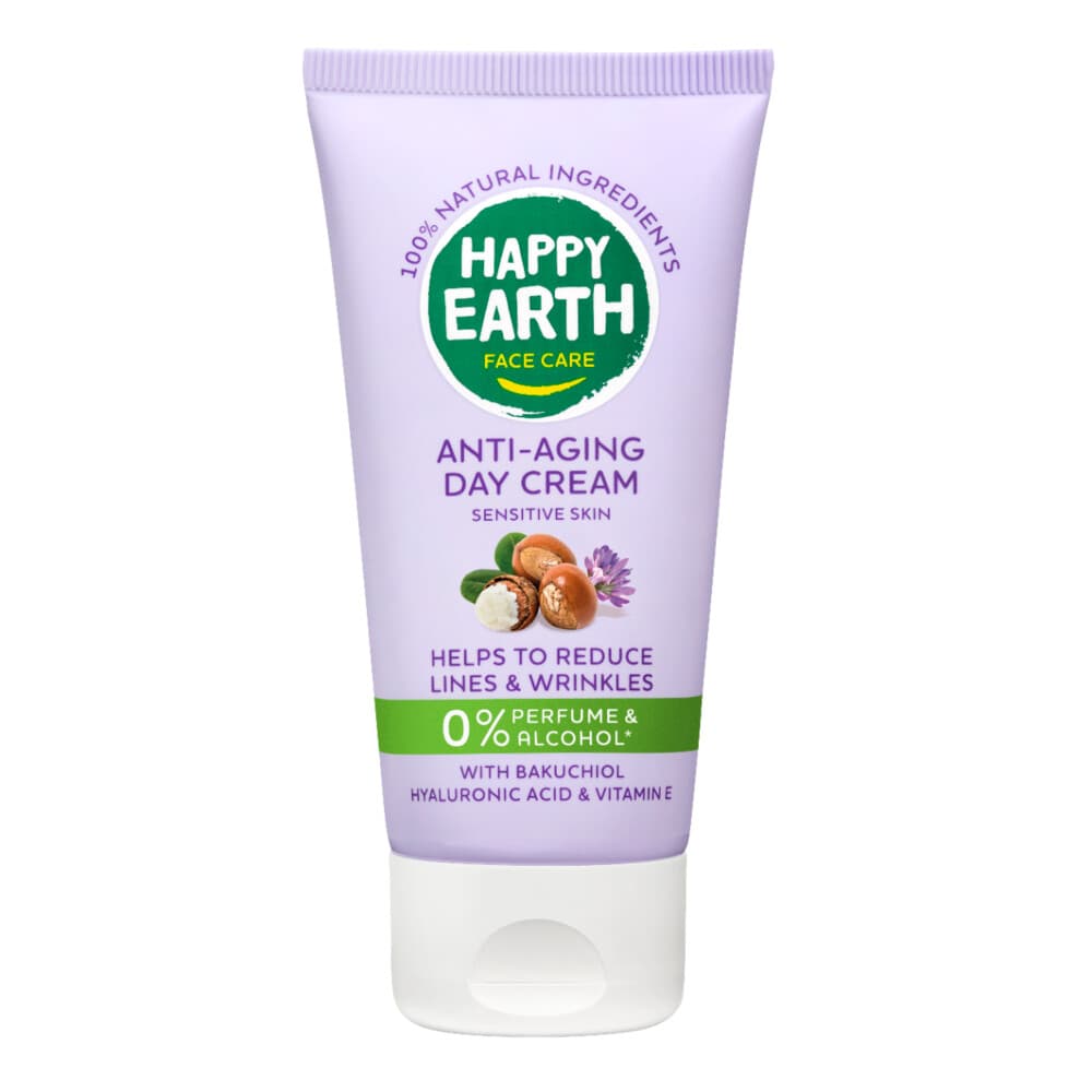 1+1 gratis: Happy Earth 100% Natuurlijke Anti-Age Dagcrème 50 ml