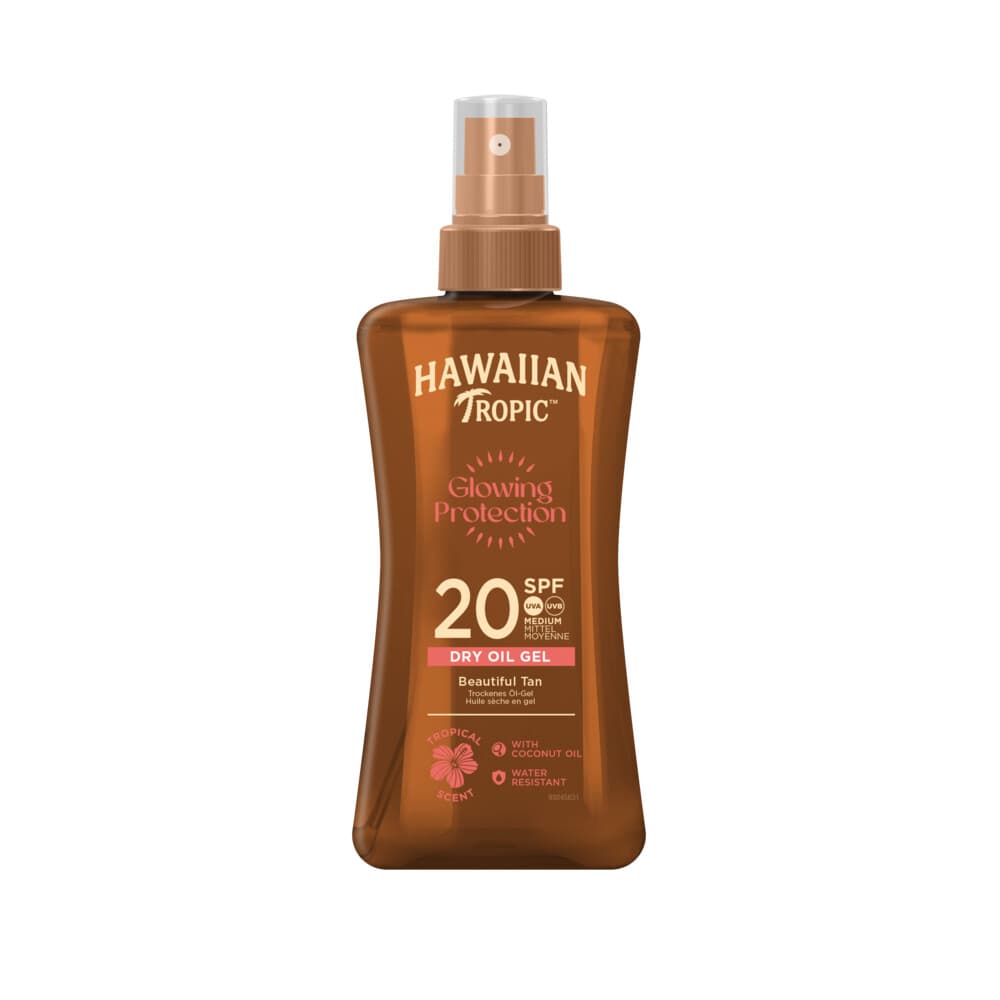 2x Hawaiian Tropic Zonneolie Protective Dry Spray SPF 20 200 ml