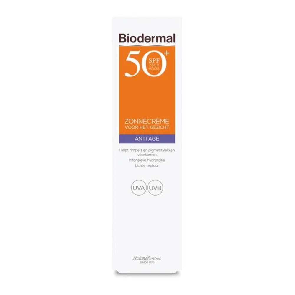 1+1 gratis: Biodermal Zonnecreme Gezicht Anti Age SPF 50+ 40 ml