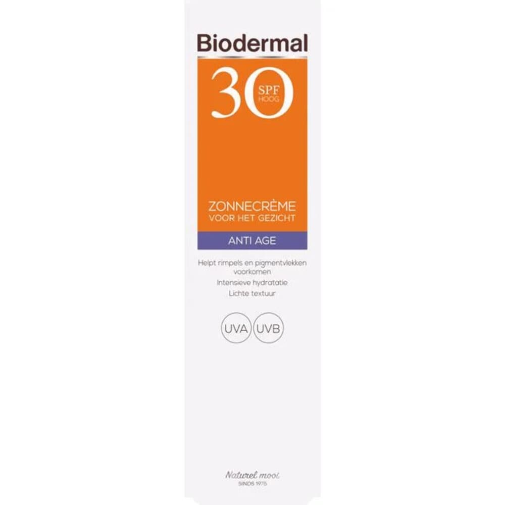 1+1 gratis: Biodermal Zonnecrème Gezicht Anti Age SPF 30 40 ml