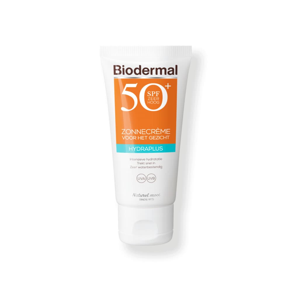 1+1 gratis: Biodermal Zonnecrème Gezicht Hydraplus SPF 50+ 50 ml