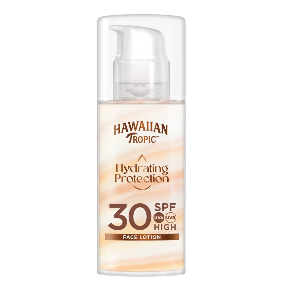 2x Hawaiian Tropic Zonnebrand SPF 30 Gezicht Silk Air Soft 50 ml