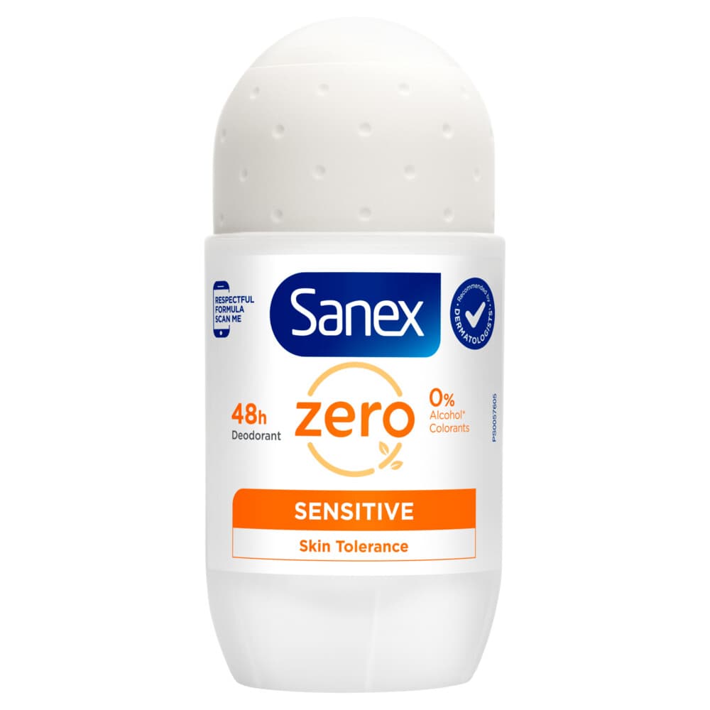 3+3 gratis: Sanex Deodorant Roller Zero% Sensitive Skin 50 ml