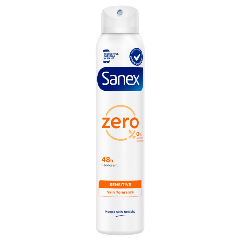 3+3 gratis: Sanex Deodorant Spray Zero% Sensitive Skin 200 ml