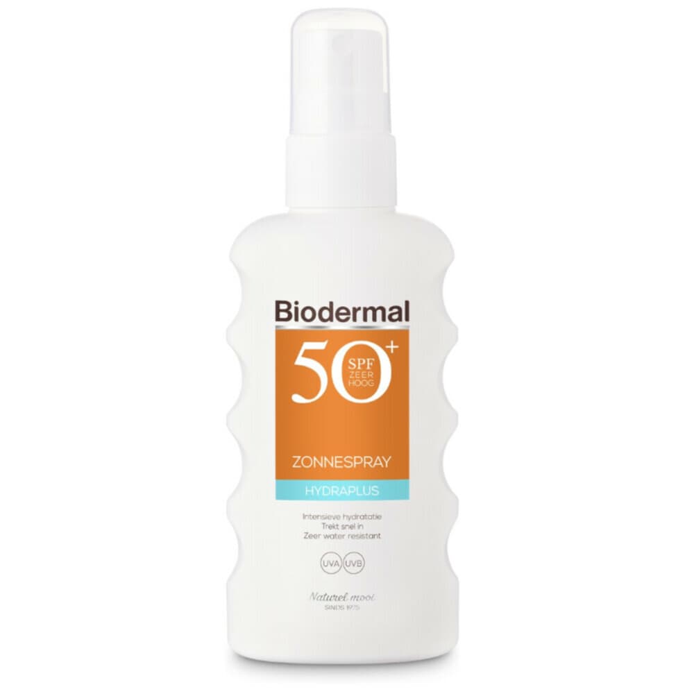 1+1 gratis: Biodermal Zonnebrand Hydraplus Spray SPF 50+ 175 ml