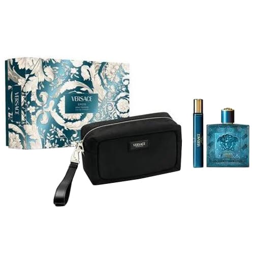 Eros eau de toilette 100 ml + 10 ml + toilettas geschenkset